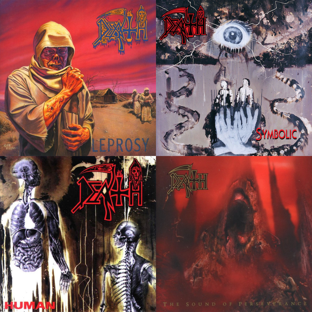 Death albums. Группа Death обложки альбомов.